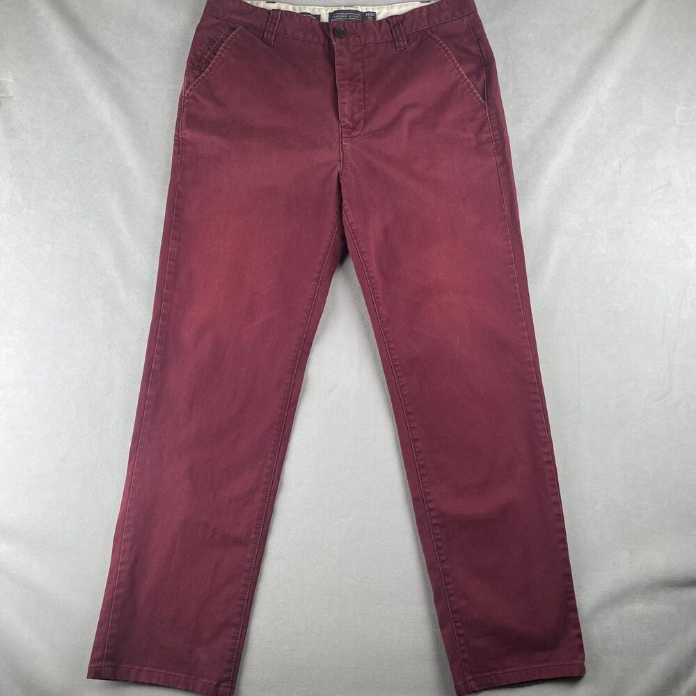 Hawkings‎ McGill Pants Mens 34x32 Red Straight Stretch Mid Rise Casual 5-Pocket
